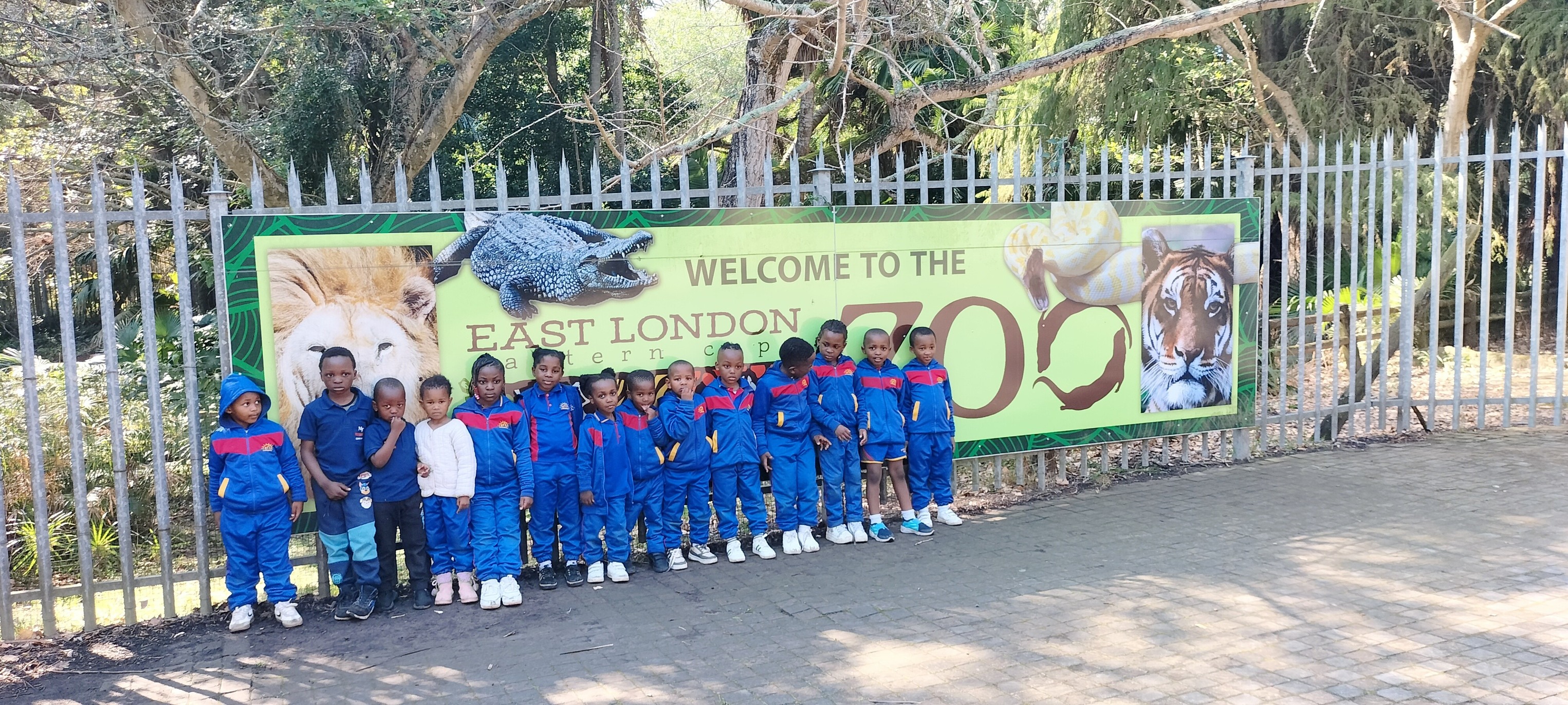 Children at entrance gate